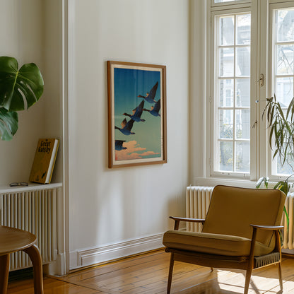 Japanese Flying Geese Print