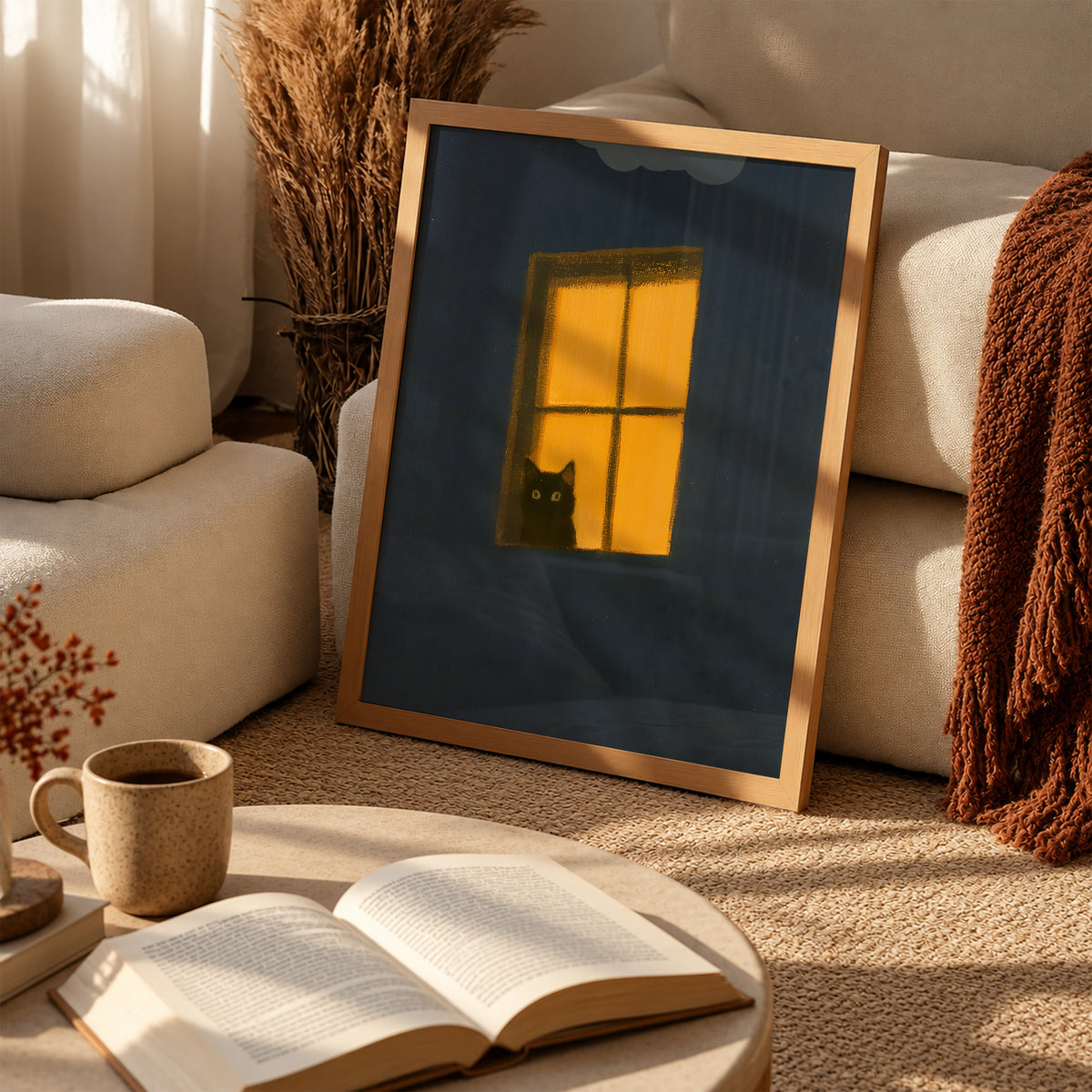 Navy Window Cat Print Living Room 2 (autumnal).jpg