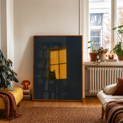 Navy Window Cat Print Living Room 4 (autumnal).jpg