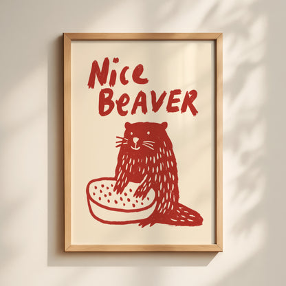 Nice Beaver Print