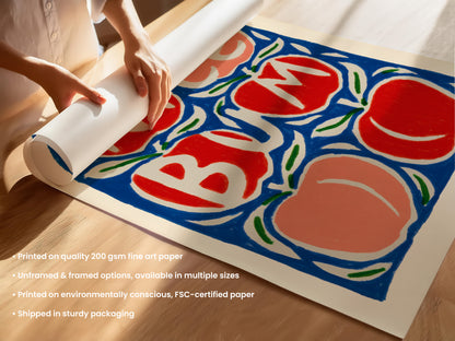 Nice Bum Apple Pattern Print