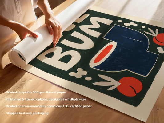 Nice Bum Peach Poster