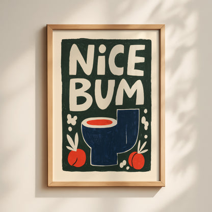 Nice Bum Peach Poster