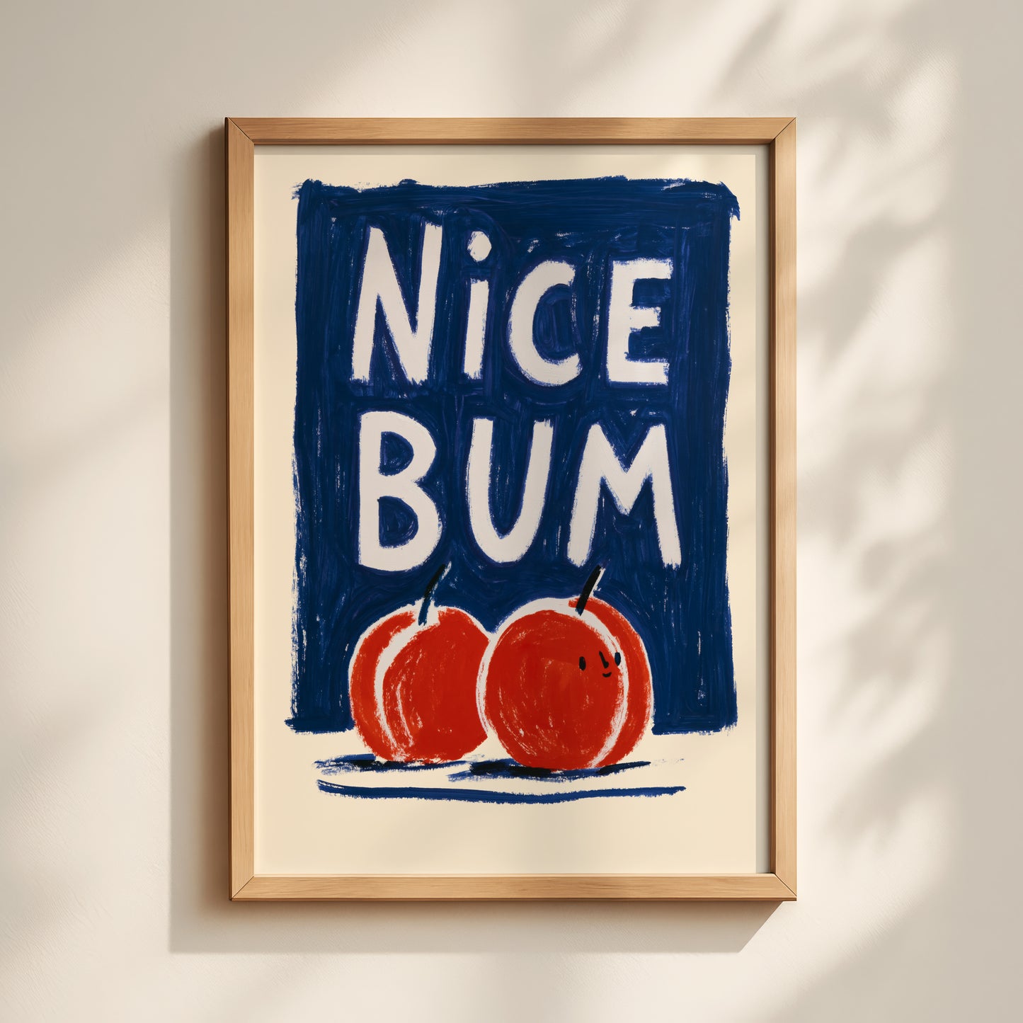 Nice Bum Peach Print