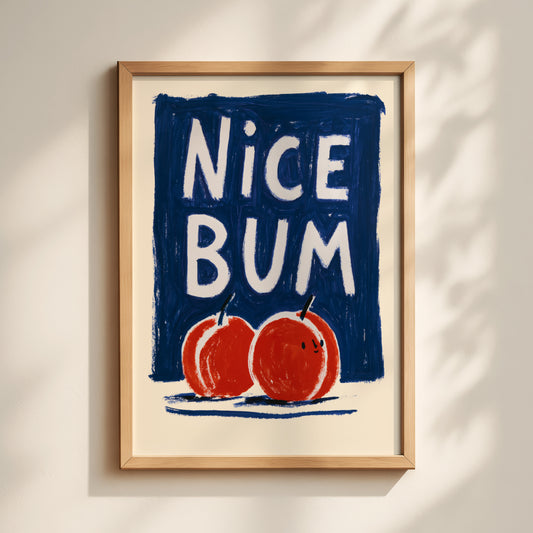 Nice Bum Peach Print