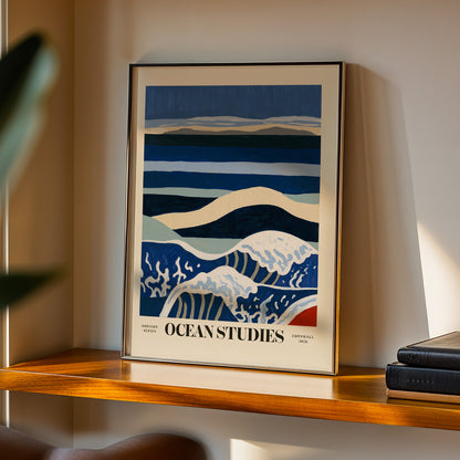 Ocean Studies Wave Print — Cornwall