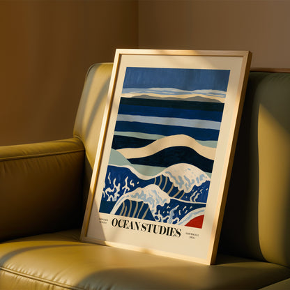 Ocean Studies Wave Print — Cornwall