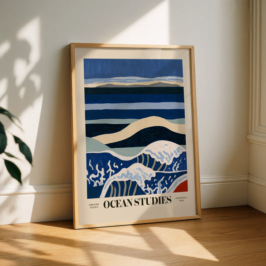 Ocean Studies Wave Print — Cornwall