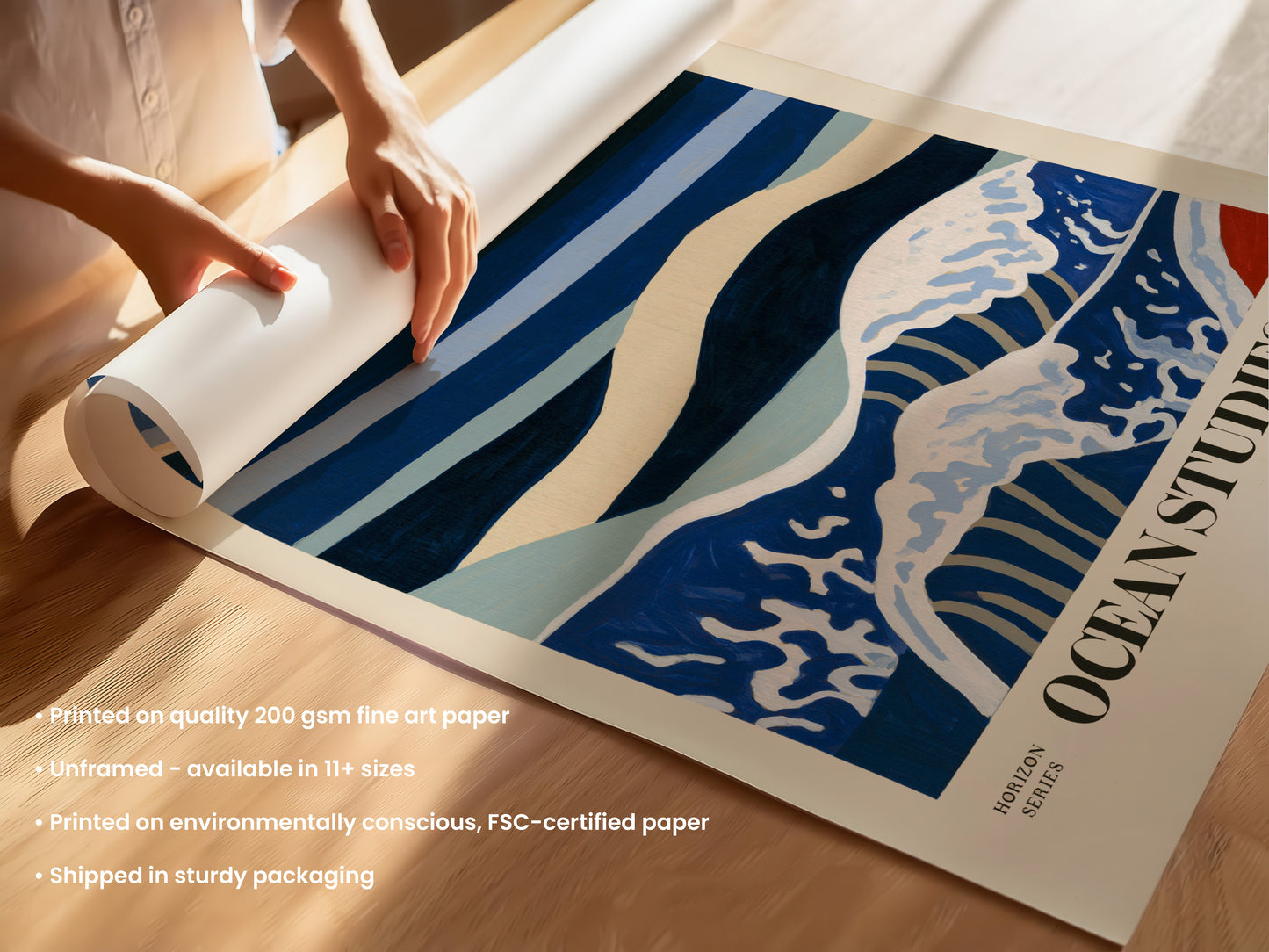 Ocean Studies Wave Print — Cornwall