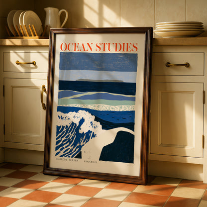 Ocean Studies Wave Print — Cornwall, Bold