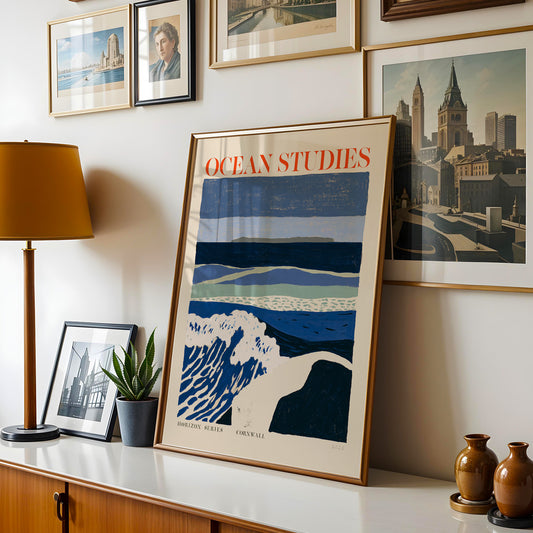 Ocean Studies Wave Print — Cornwall, Bold