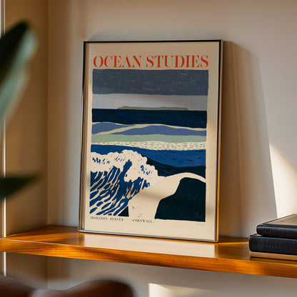 Ocean Studies Wave Print — Cornwall, Bold