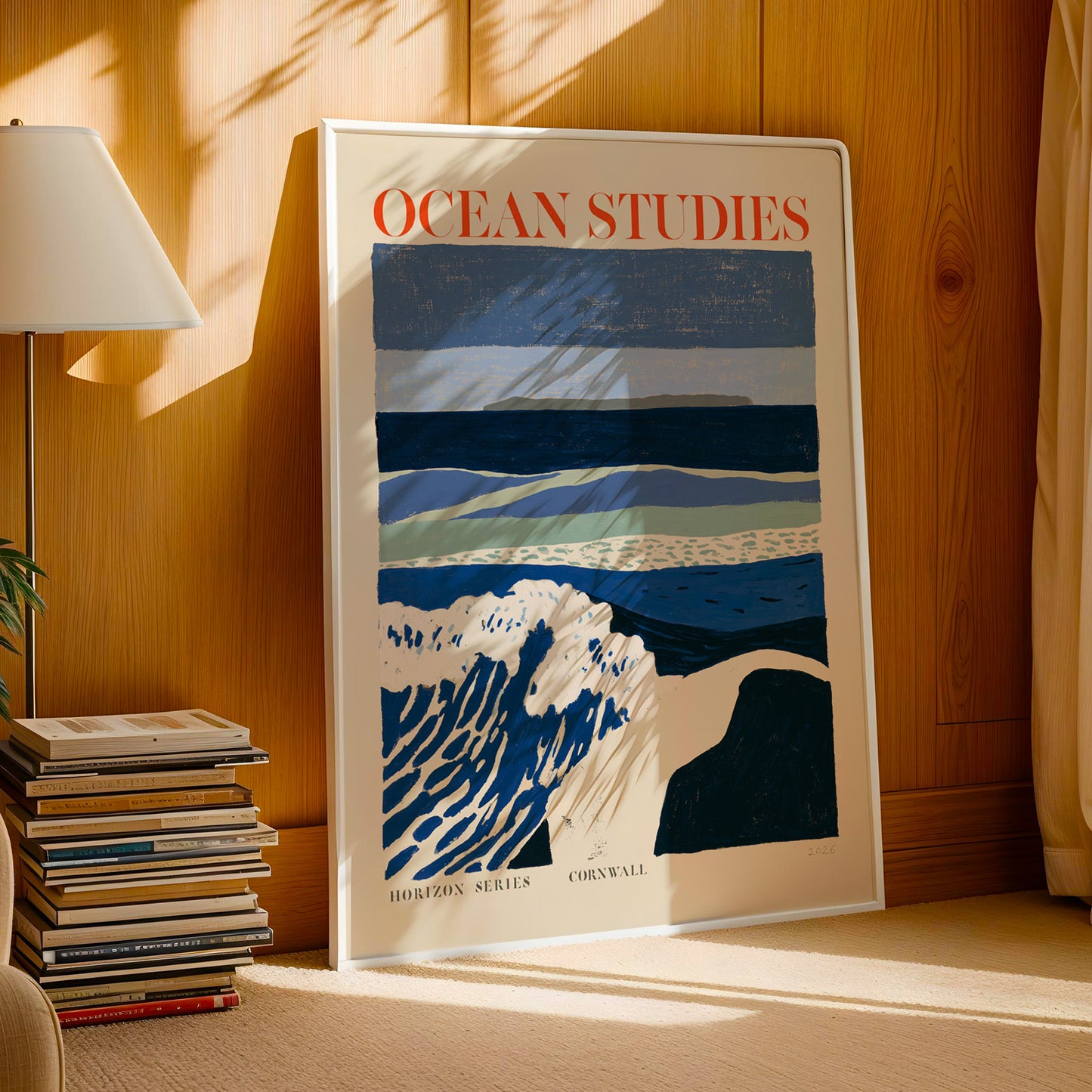 Ocean Studies Wave Print — Cornwall, Bold