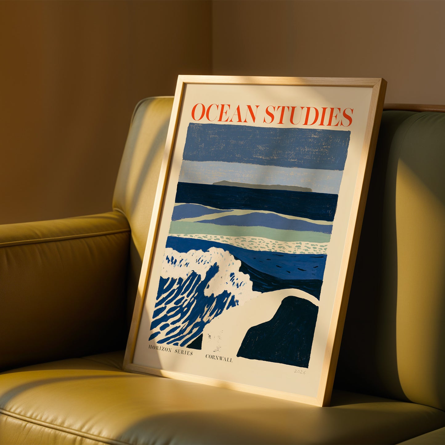 Ocean Studies Wave Print — Cornwall, Bold