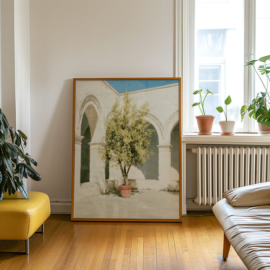 Olive Tree Courtyard Print