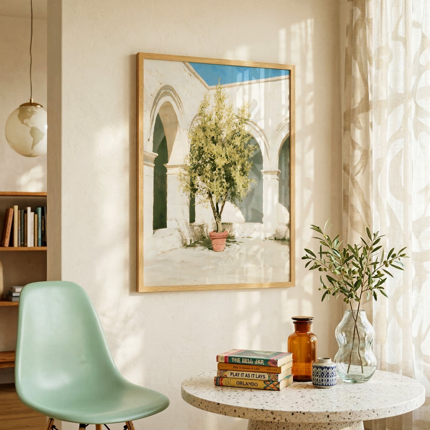 Olive Tree Courtyard Print