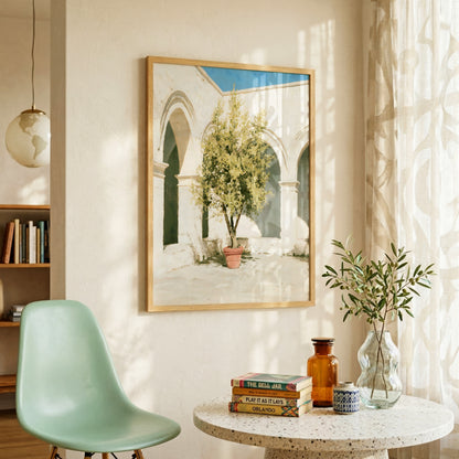 Olive Tree Courtyard Print