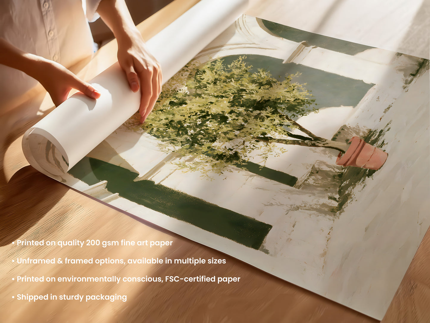 Olive Tree Courtyard Print