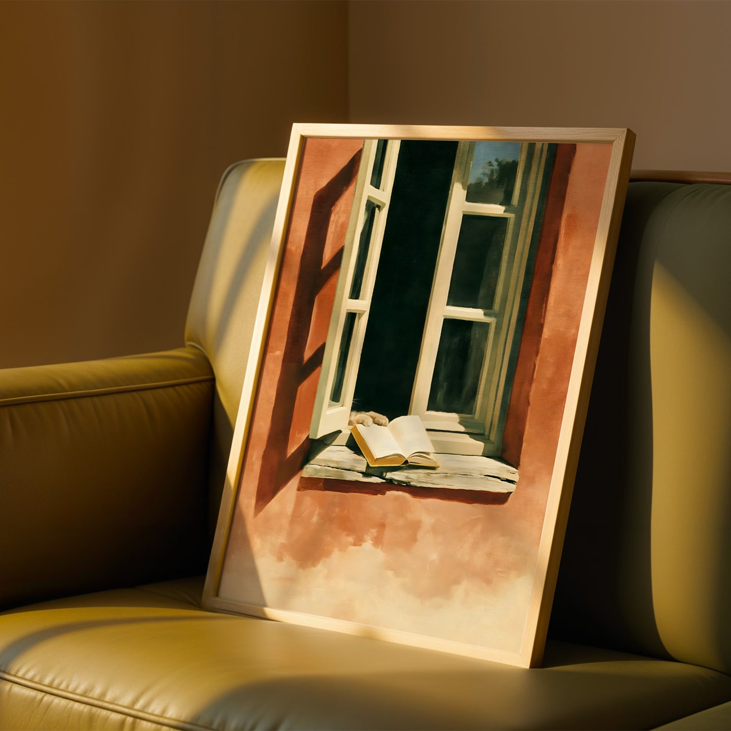 Open Book In Window Print