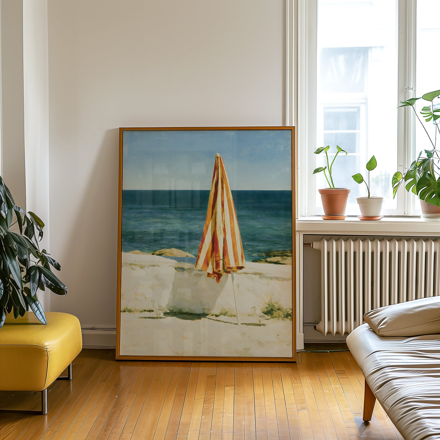Orange Beach Umbrella Print