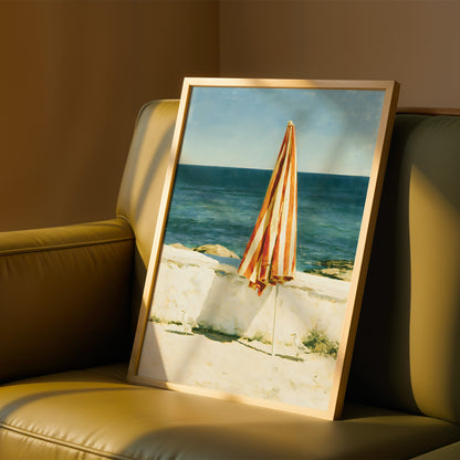 Orange Beach Umbrella Print