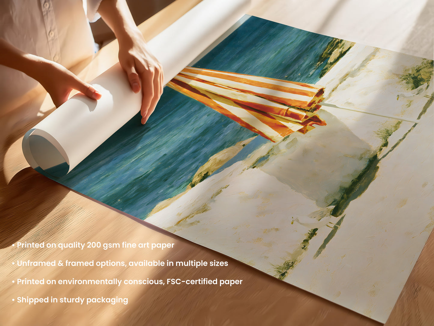 Orange Beach Umbrella Print