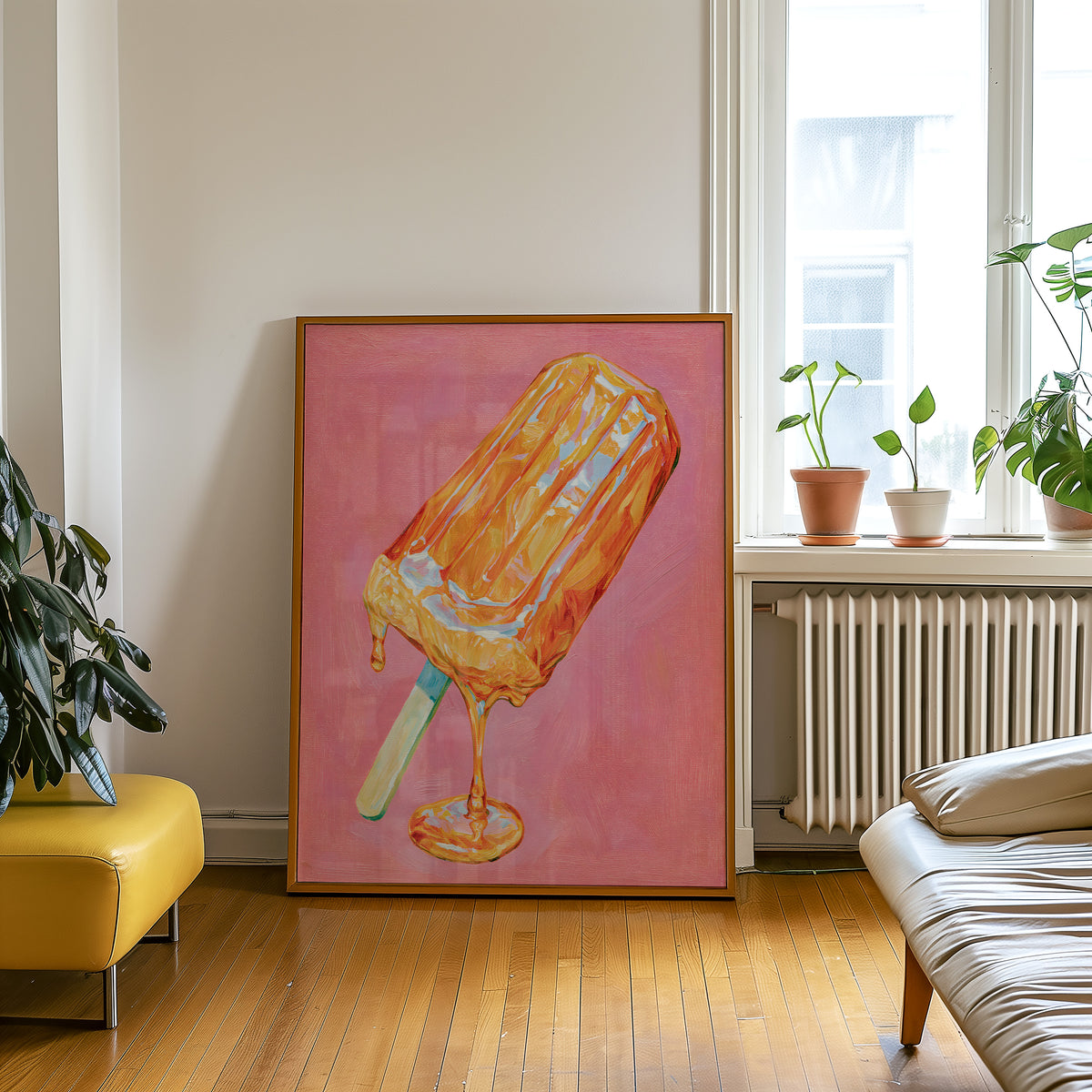 Orange Ice Lolly Print