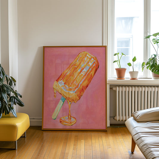 Orange Ice Lolly Print