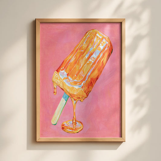 Orange Ice Lolly Print