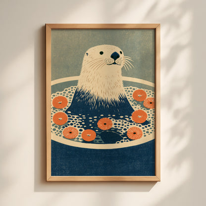 Otter Bath Print