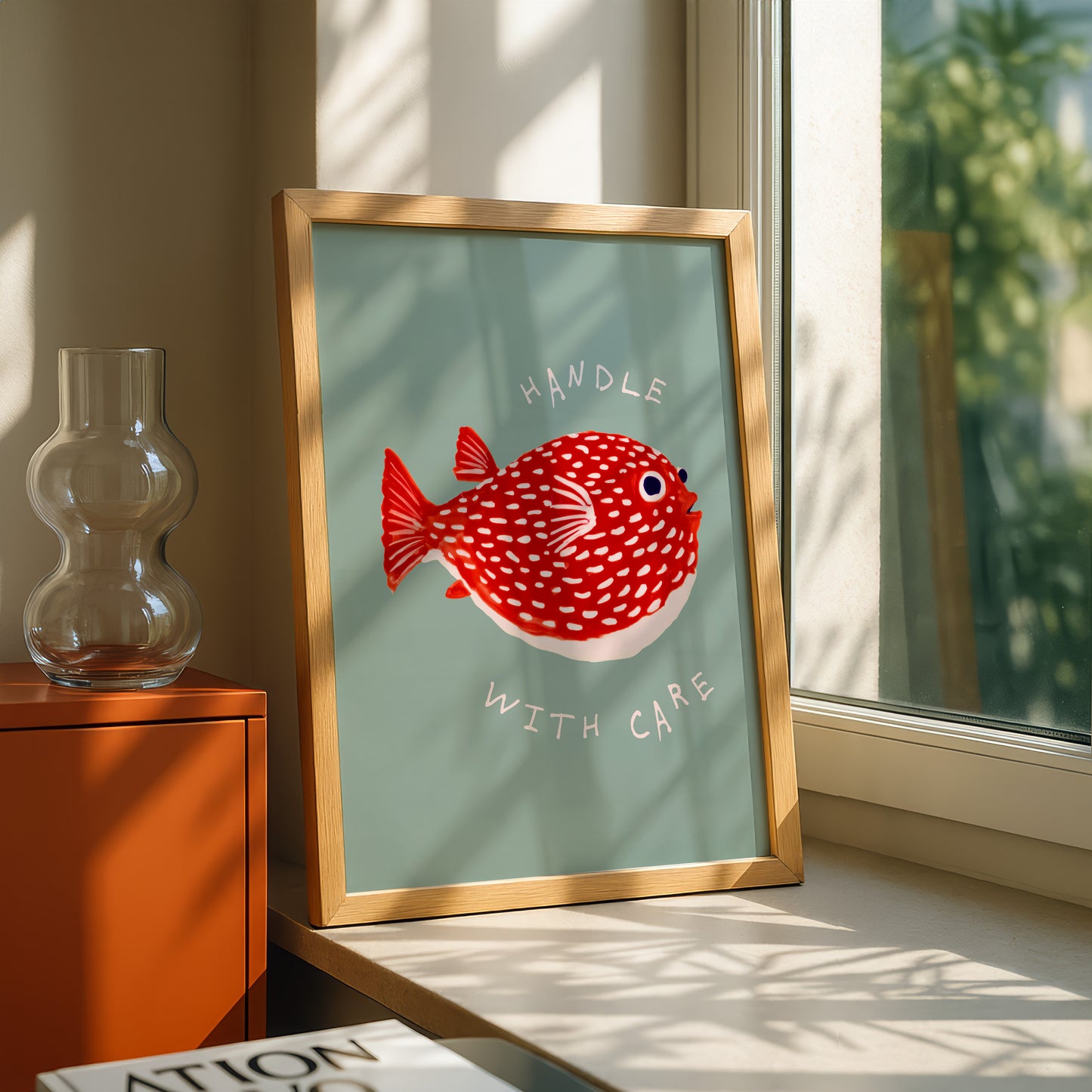 Puffer Fish Print - "Handle With Care"
