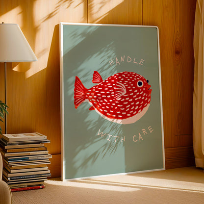Puffer Fish Print - "Handle With Care"
