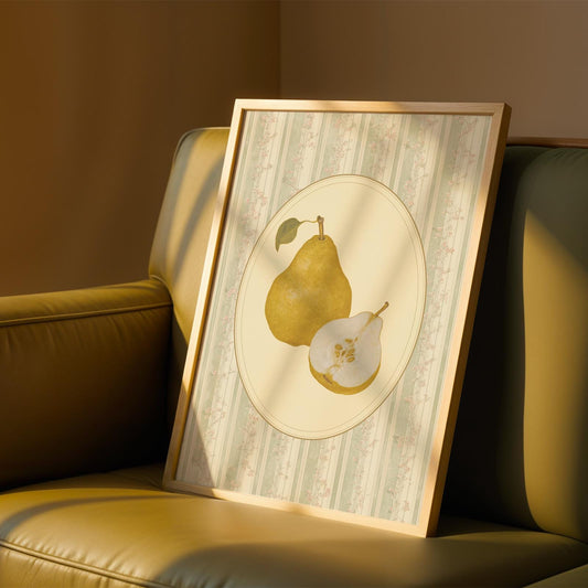 Vintage Pear Fruit Print