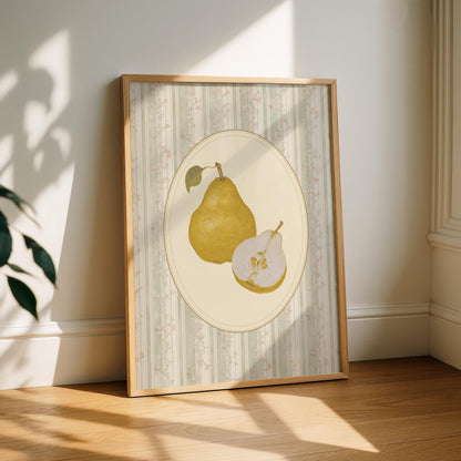 Vintage Pear Fruit Print