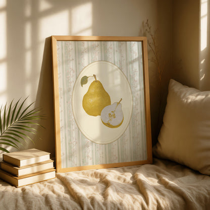 Vintage Pear Fruit Print