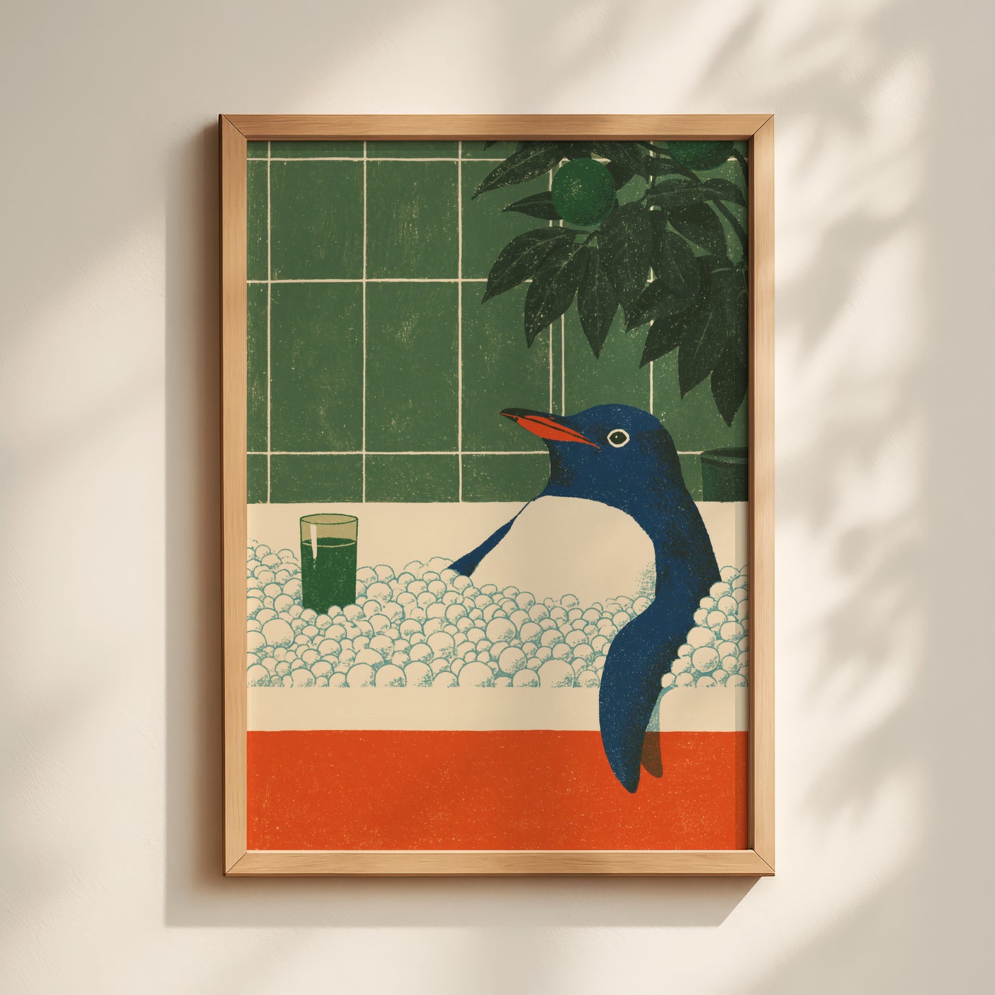 Penguin Bathroom Print