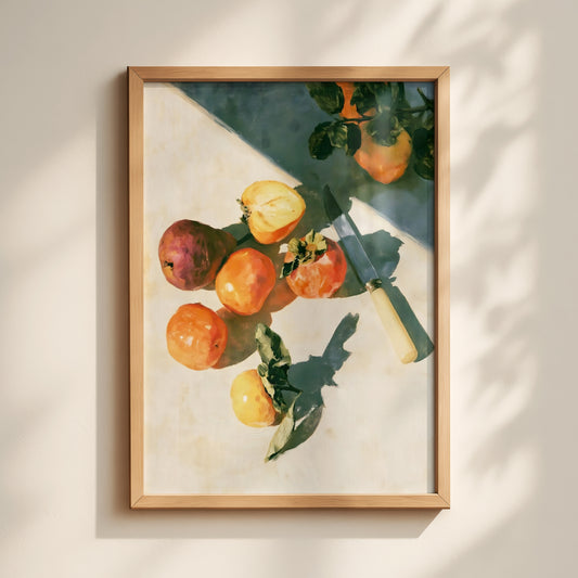 Persimmon Still Life Print