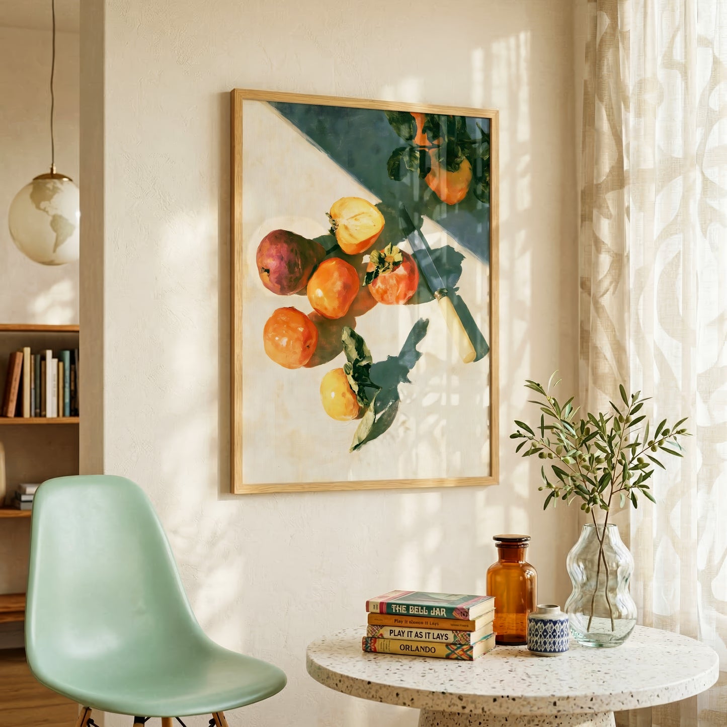 Persimmon Still Life Print