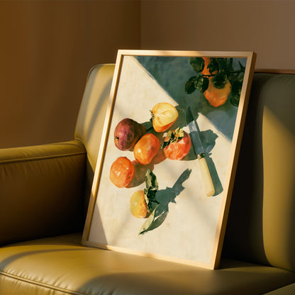 Persimmon Still Life Print