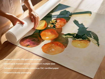 Persimmon Still Life Print