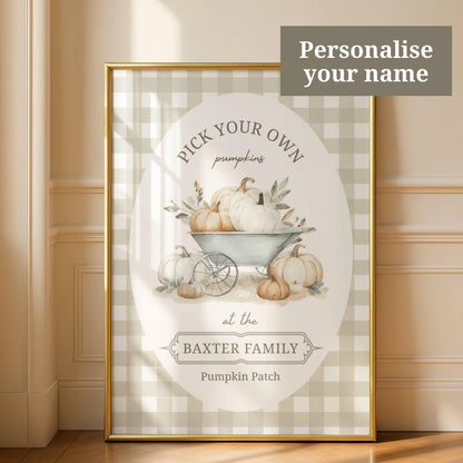 Personalised Pumpkin Patch Print