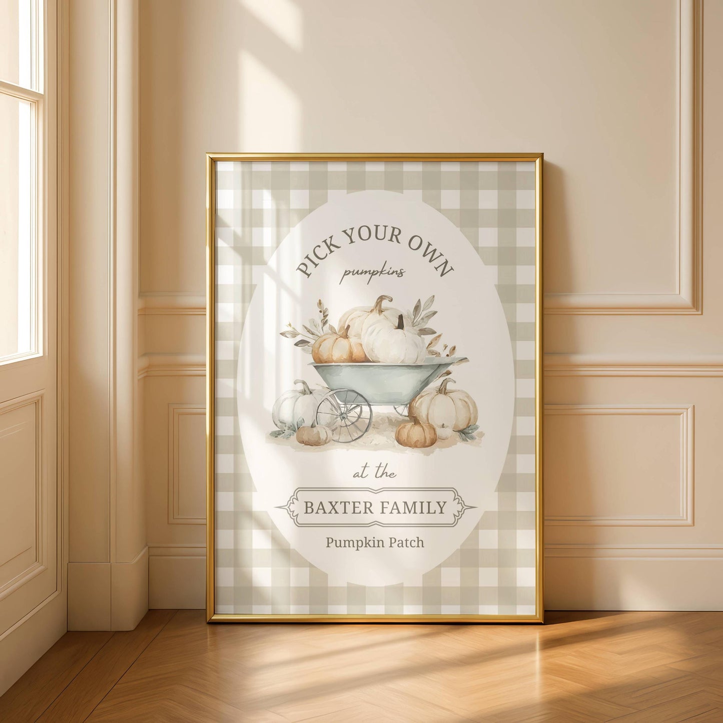 Personalised Pumpkin Patch Print