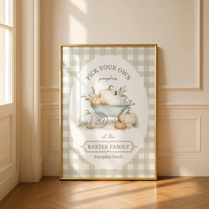 Personalised Pumpkin Patch Print