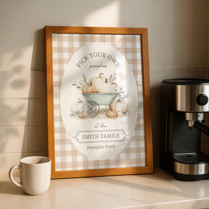 Personalised Pumpkin Patch Print