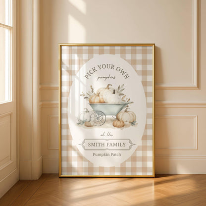 Personalised Pumpkin Patch Print