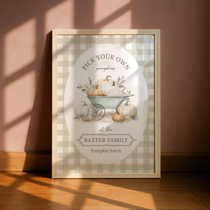 Personalised Pumpkin Patch Print