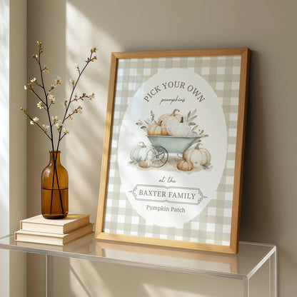 Personalised Pumpkin Patch Print