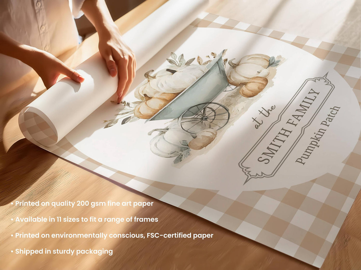 Personalised Pumpkin Patch Print