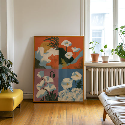 Poppy Panel Grid Print