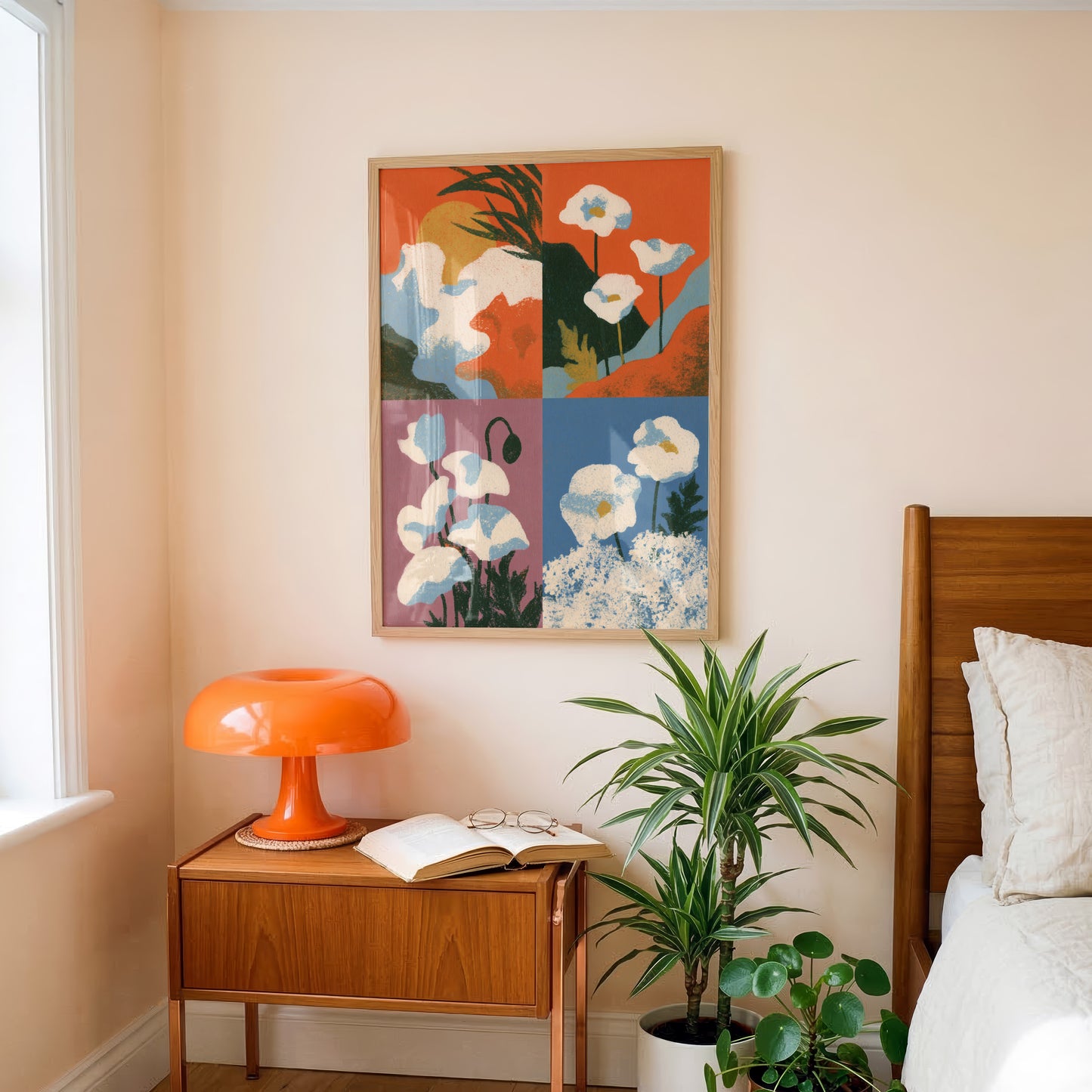 Poppy Panel Grid Print